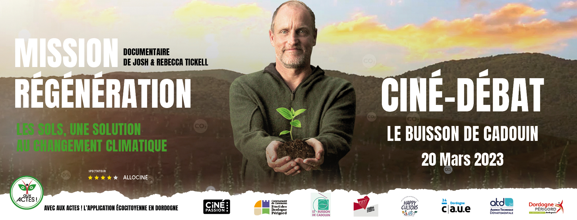 Cinéma Lux 20 mars 20h30. Cinédébat autour du film "Mission régénération" Bastides Dordogne