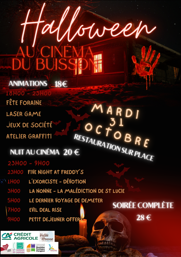 Halloween au cinéma du BuissondeCadouin Bastides DordognePérigord